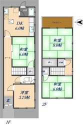 喜里川町5-3戸建て貸家の物件間取画像